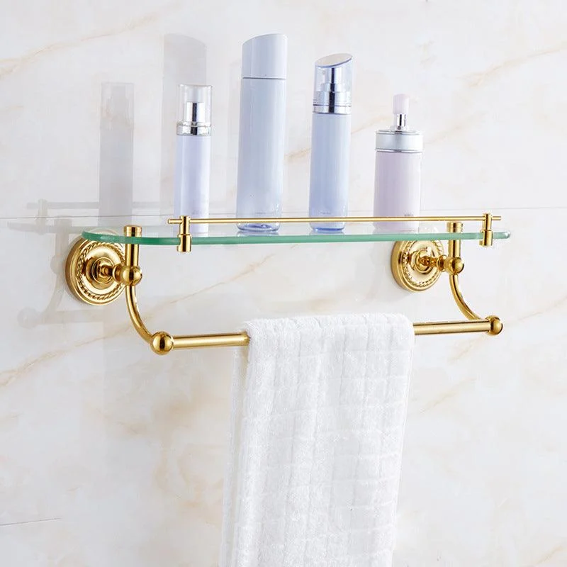 Traditional Golden Bath Hardware Set Copper Bathroom Accessory Kit -Bathlova