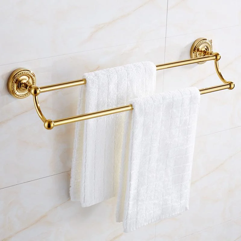 Traditional Golden Bath Hardware Set Copper Bathroom Accessory Kit -Bathlova