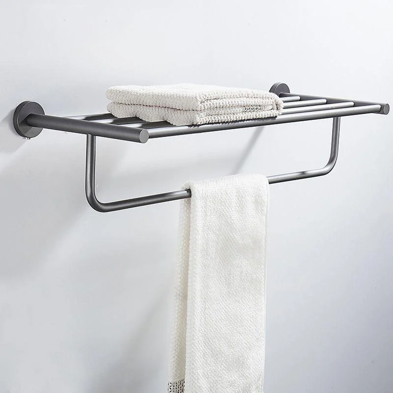 Traditional Gray Brass Bath Hardware Set Towel Bar Bathroom Hardware Set -Bathlova