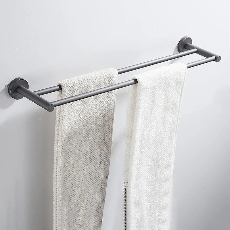 Traditional Gray Brass Bath Hardware Set Towel Bar Bathroom Hardware Set -Bathlova