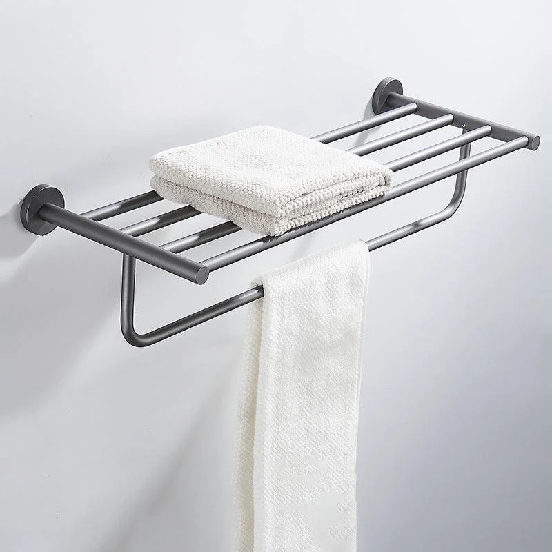 Traditional Gray Brass Bath Hardware Set Towel Bar Bathroom Hardware Set -Bathlova