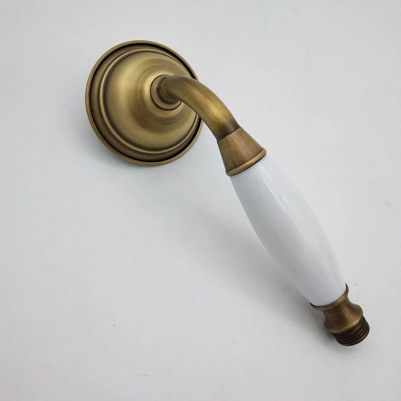 Traditional Handheld Shower Head with Hose Polished Brass Wall-Mount Showerhead -Bathlova