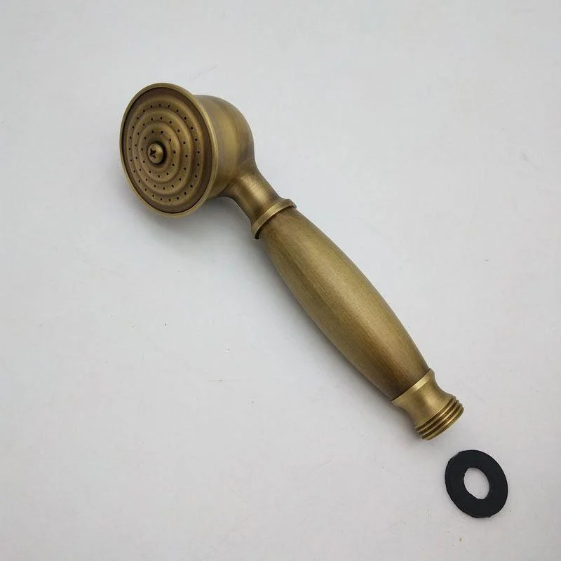 Traditional Handheld Shower Head with Hose Polished Brass Wall-Mount Showerhead -Bathlova