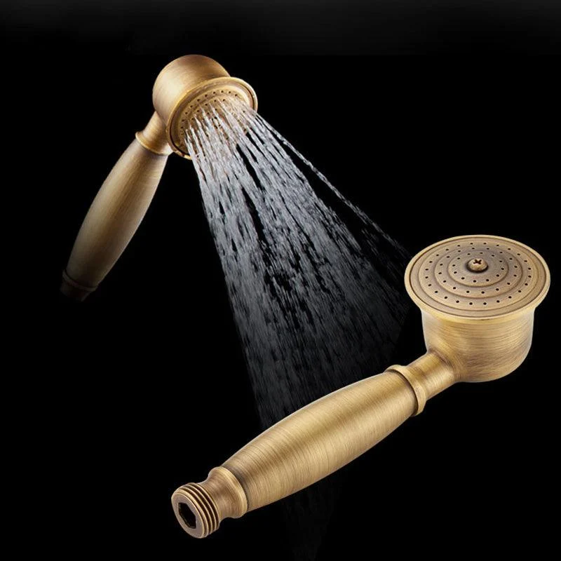 Traditional Handheld Shower Head with Hose Polished Brass Wall-Mount Showerhead -Bathlova