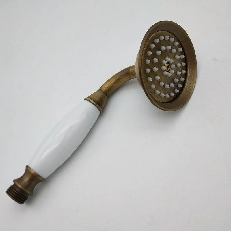 Traditional Handheld Shower Head with Hose Polished Brass Wall-Mount Showerhead -Bathlova