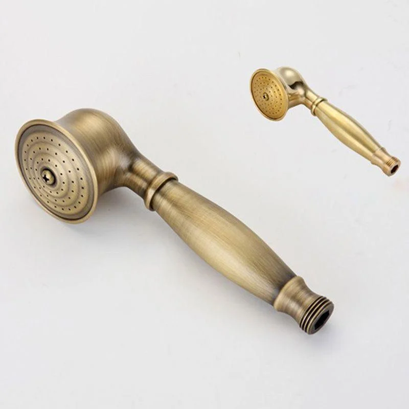 Traditional Handheld Shower Head with Hose Polished Brass Wall-Mount Showerhead -Bathlova