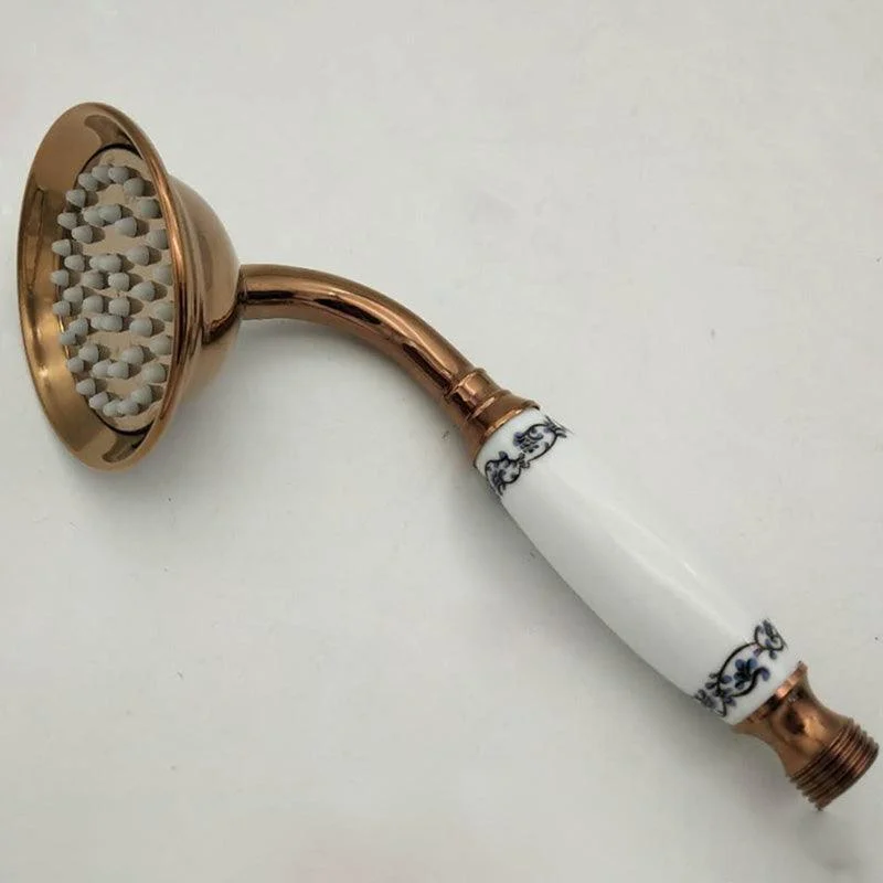 Traditional Handheld Shower Head with Hose Polished Brass Wall-Mount Showerhead -Bathlova