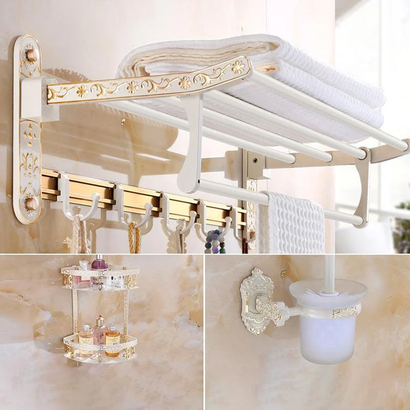 Traditional Metal Bathroom Accessories Hardware Set with Paper Holder -Bathlova