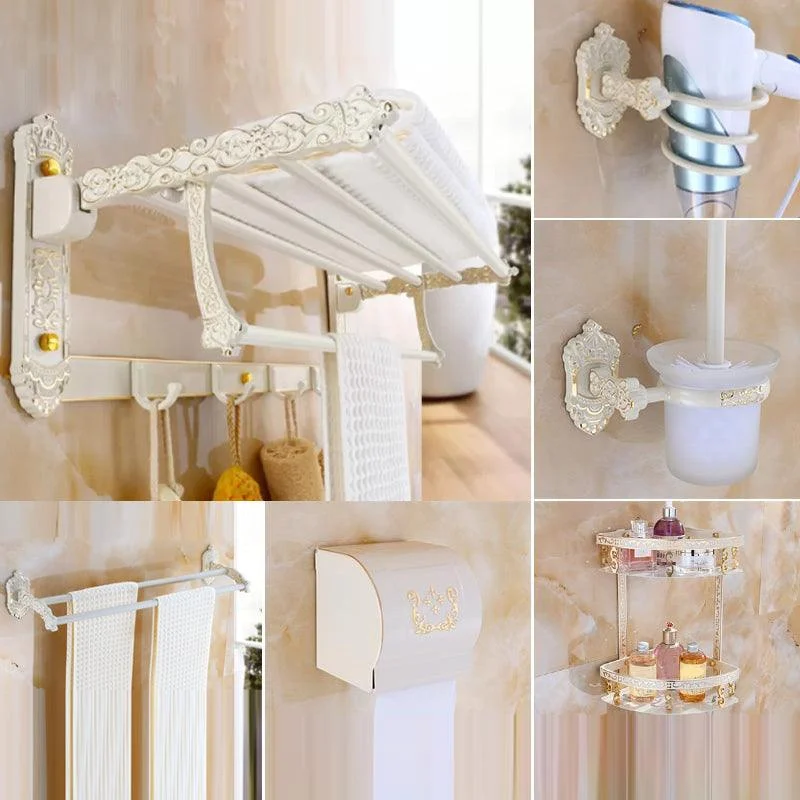 Traditional Metal Bathroom Accessories Hardware Set with Paper Holder -Bathlova