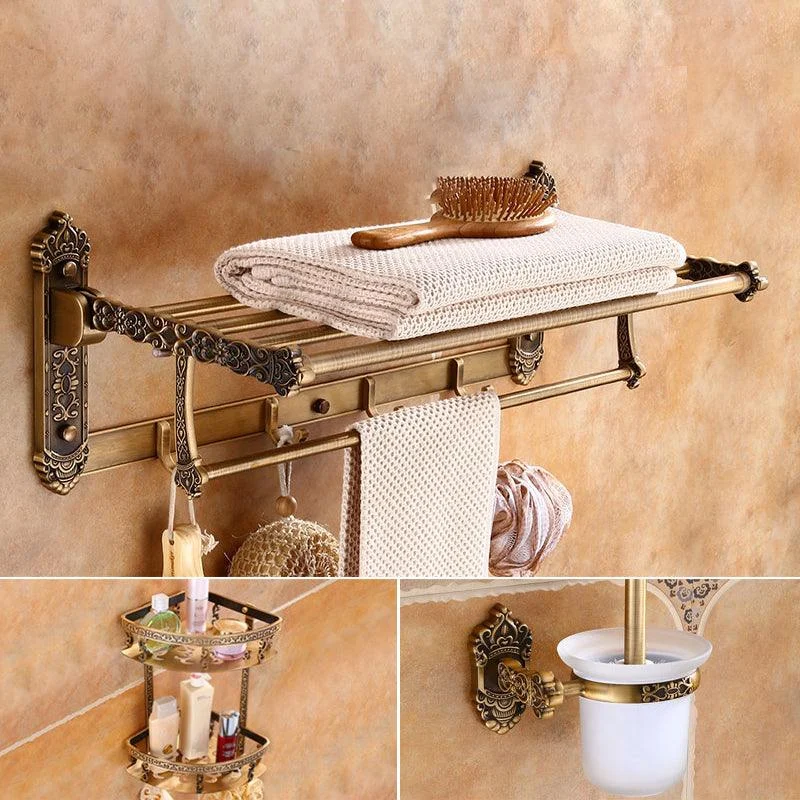 Traditional Metal Bathroom Accessories Hardware Set with Soap Dish -Bathlova