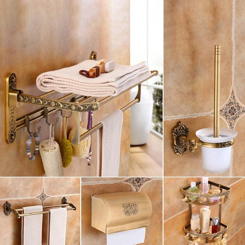 Traditional Metal Bathroom Accessories Hardware Set with Soap Dish -Bathlova