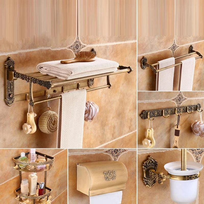 Traditional Metal Bathroom Accessories Hardware Set with Soap Dish -Bathlova