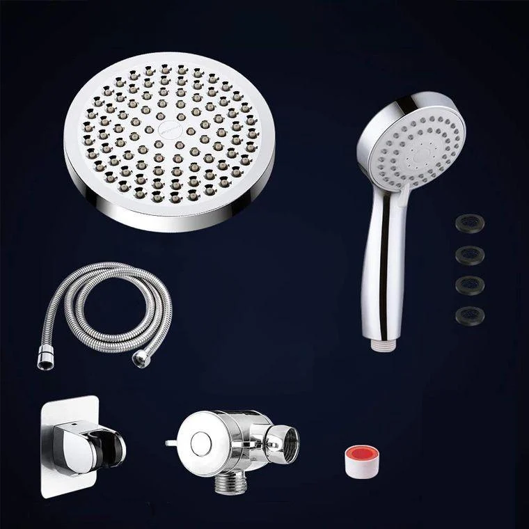 Traditional Shower Head Plain Metal Round Handheld Shower Head -Bathlova