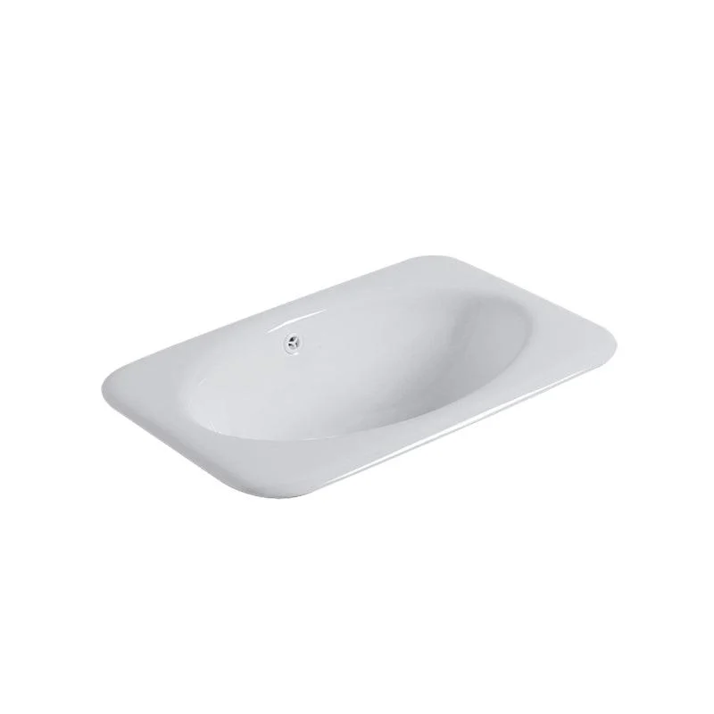 Traditional Square Wash Stand Ceramic Metal Undermount Bathroom Sink -Bathlova