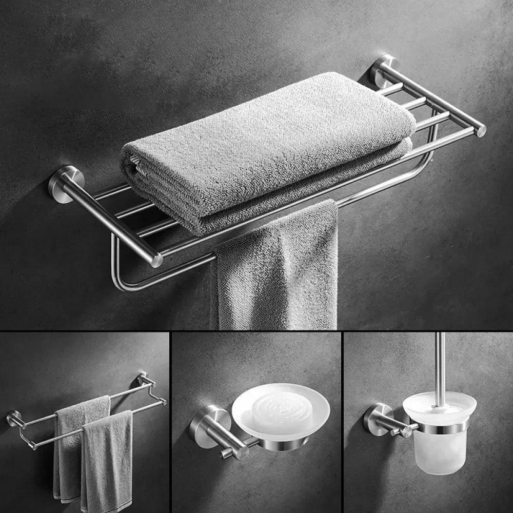 Traditional Stainless Steel Bath Hardware Set Bathroom Accessory Kit -Bathlova