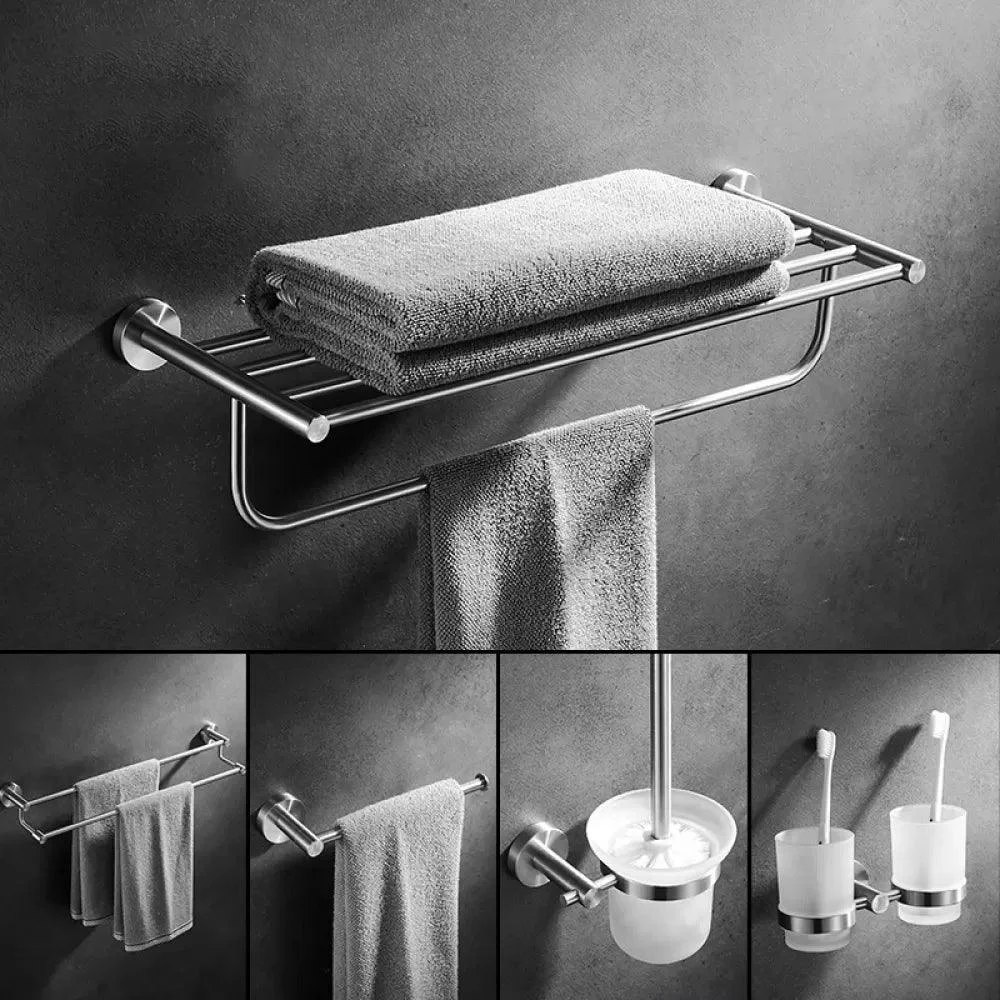 Traditional Stainless Steel Bath Hardware Set Bathroom Accessory Kit -Bathlova