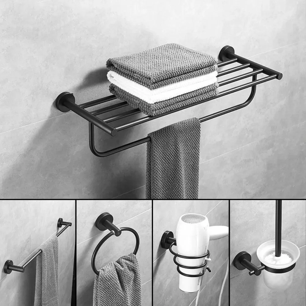 Traditional Stainless Steel Bath Hardware Set Bathroom Accessory Kit -Bathlova