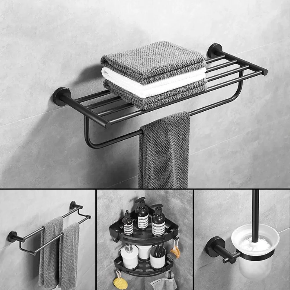 Traditional Stainless Steel Bath Hardware Set Bathroom Accessory Kit -Bathlova