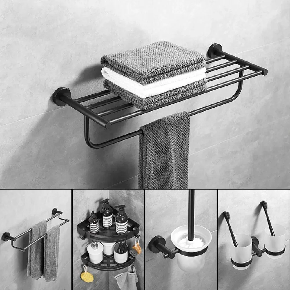 Traditional Stainless Steel Bath Hardware Set Bathroom Accessory Kit -Bathlova