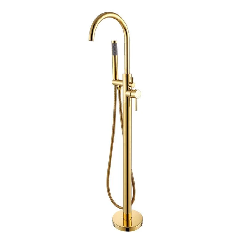 Traditional Style Freestanding Tap Copper Floor Mount Freestanding Tap -Bathlova