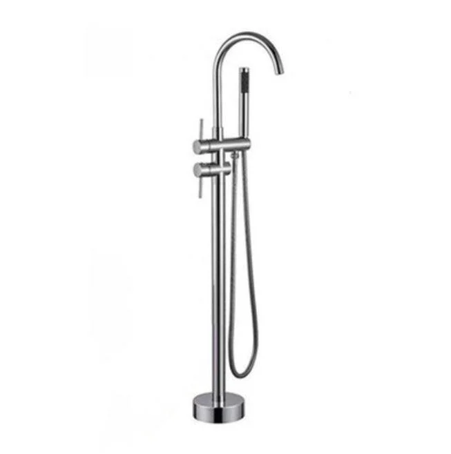 Traditional Style Freestanding Tub Filler Floor Mount Copper Freestanding Tub Filler -Bathlova