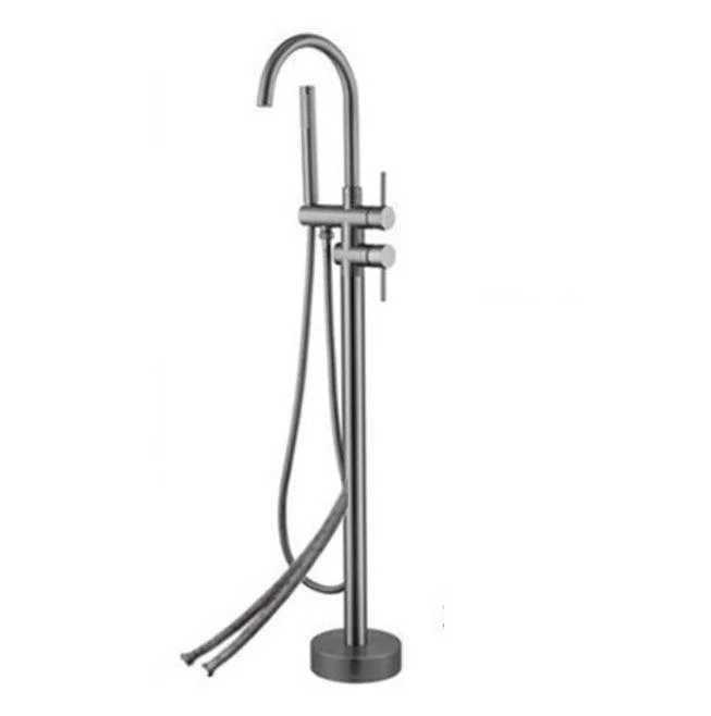 Traditional Style Freestanding Tub Filler Floor Mount Copper Freestanding Tub Filler -Bathlova