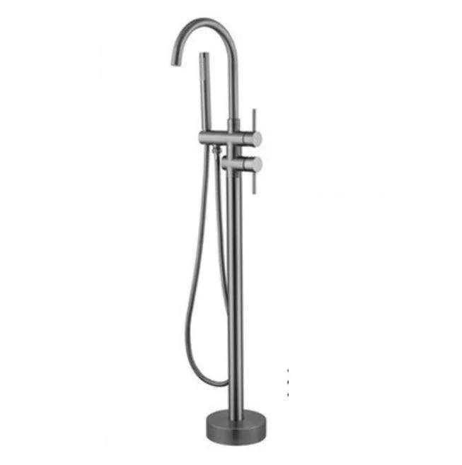 Traditional Style Freestanding Tub Filler Floor Mount Copper Freestanding Tub Filler -Bathlova