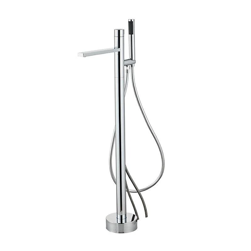 Traditional Style Freestanding Tub Filler Pure Color Floor Mount Freestanding Tub Filler -Bathlova