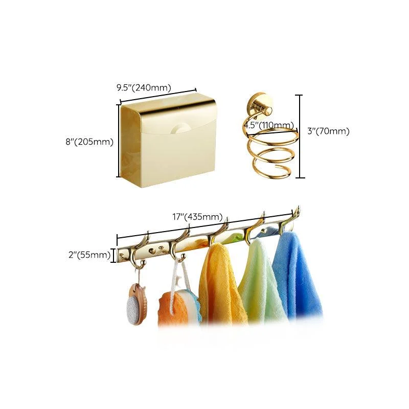 Traditional Style Golden Bathroom Accessory as Individual or as a Set -Bathlova