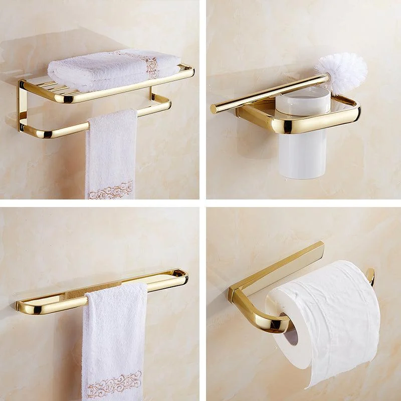 Traditional Style Golden Bathroom Accessory as Individual or as a Set -Bathlova