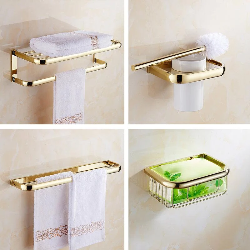 Traditional Style Golden Bathroom Accessory as Individual or as a Set -Bathlova