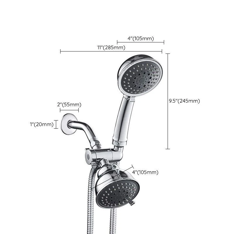 Traditional Style Shower Head Double Bathroom Shower Heads with Round Shape -Bathlova