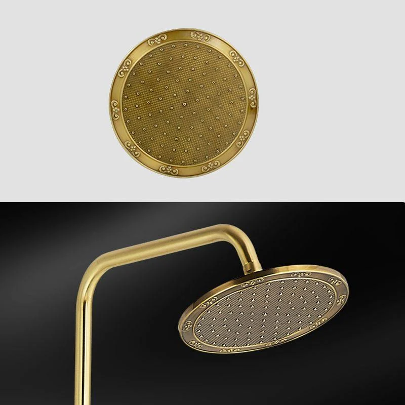 Traditional Style Shower Head in Brass Single Spray Wall-Mount Showerhead -Bathlova