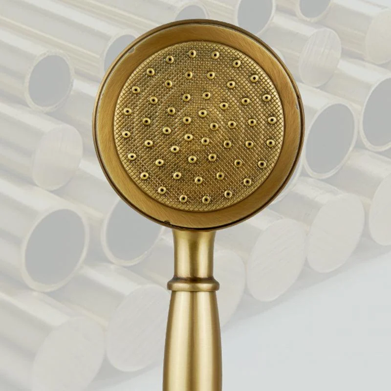 Traditional Style Shower Head in Brass Single Spray Wall-Mount Showerhead -Bathlova