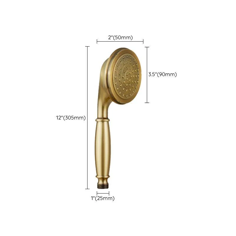 Traditional Style Shower Head in Brass Single Spray Wall-Mount Showerhead -Bathlova