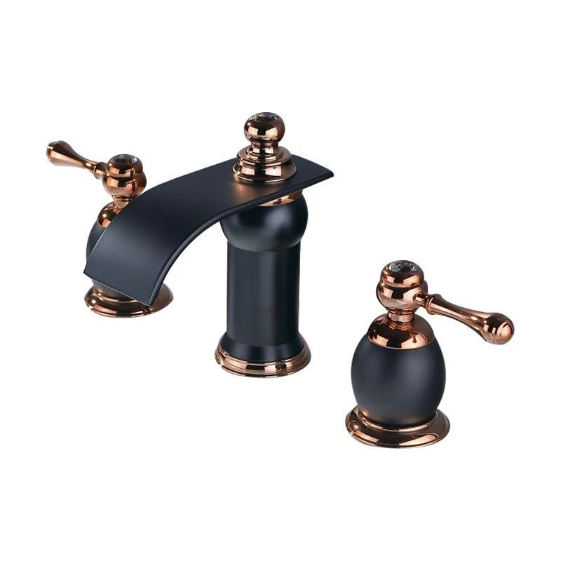 Traditional Tap Deck Mounted Bathroom Tap with Double Handle -Bathlova