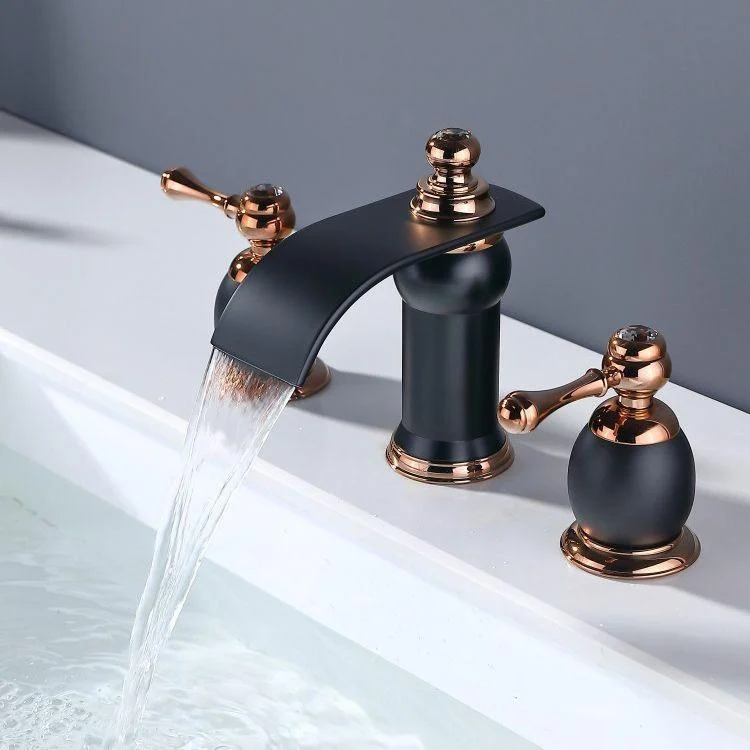 Traditional Tap Deck Mounted Bathroom Tap with Double Handle -Bathlova