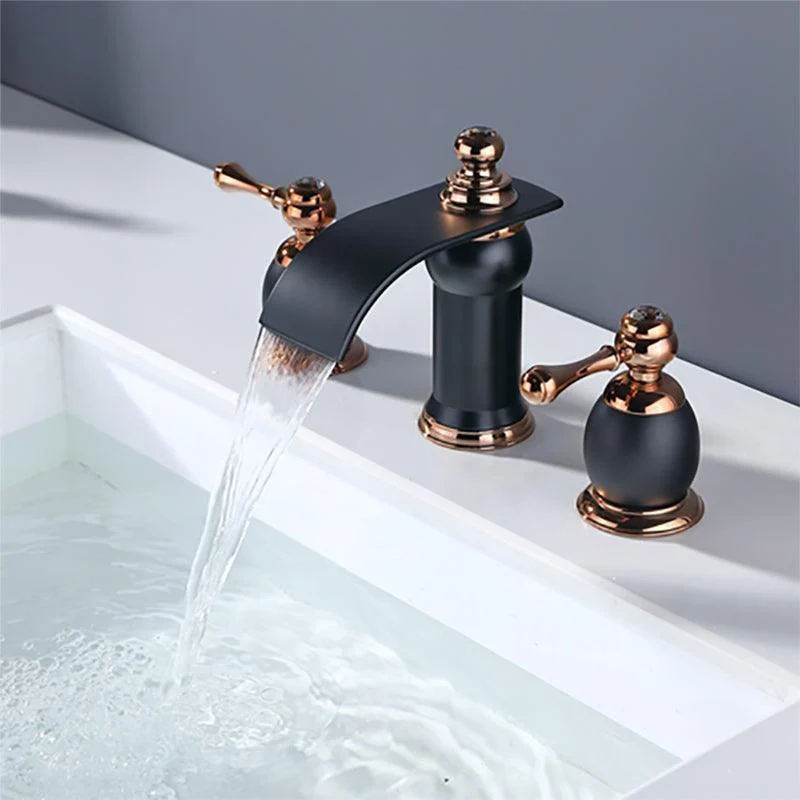 Traditional Tap Deck Mounted Bathroom Tap with Double Handle -Bathlova