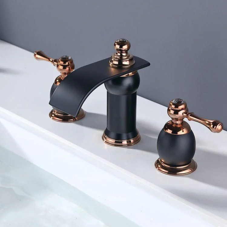 Traditional Tap Deck Mounted Bathroom Tap with Double Handle -Bathlova