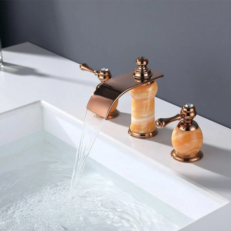 Traditional Tap Deck Mounted Bathroom Tap with Double Handle -Bathlova