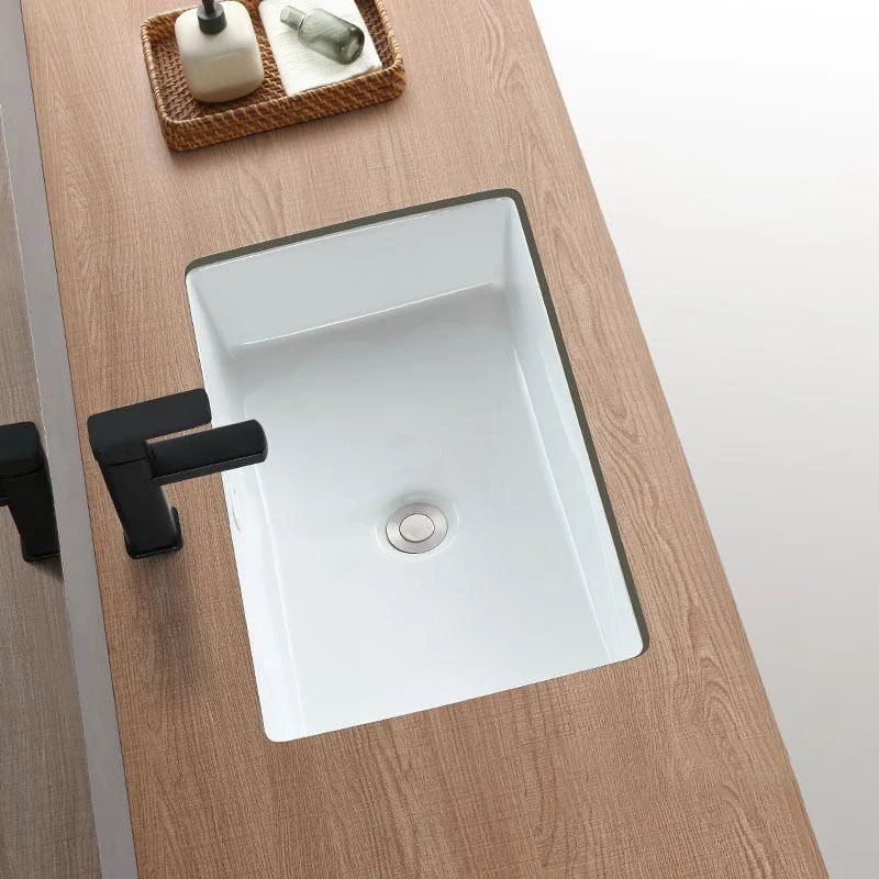 Traditional Undermount Bathroom Sink Porcelain with Overflow Basin Sink -Bathlova