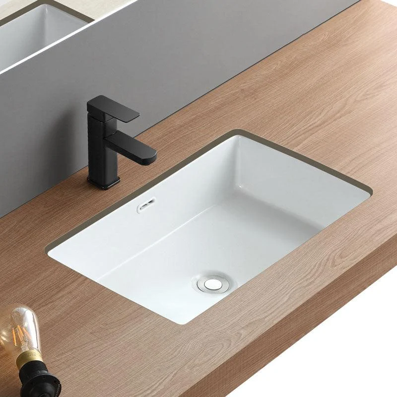 Traditional Undermount Bathroom Sink Porcelain with Overflow Basin Sink -Bathlova