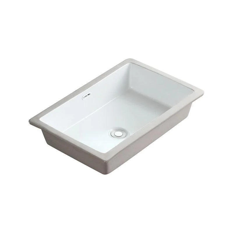 Traditional Undermount Bathroom Sink Porcelain with Overflow Basin Sink -Bathlova