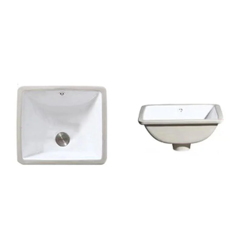 Traditional Undermount Bathroom Sink Porcelain with Overflow Basin Sink(Without Tap) -Bathlova