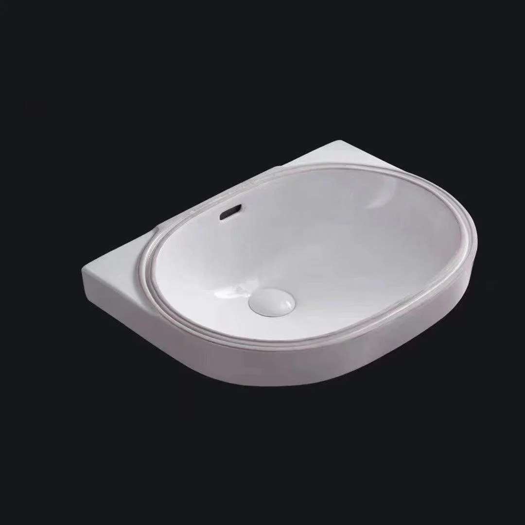 Traditional Undermount Bathroom Sink Porcelain with Overflow Basin Sink(Without Tap) -Bathlova