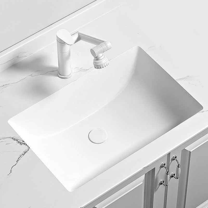 Traditional Undermount Bathroom Sink Porcelain with Pop-Up Drain Vessel -Bathlova