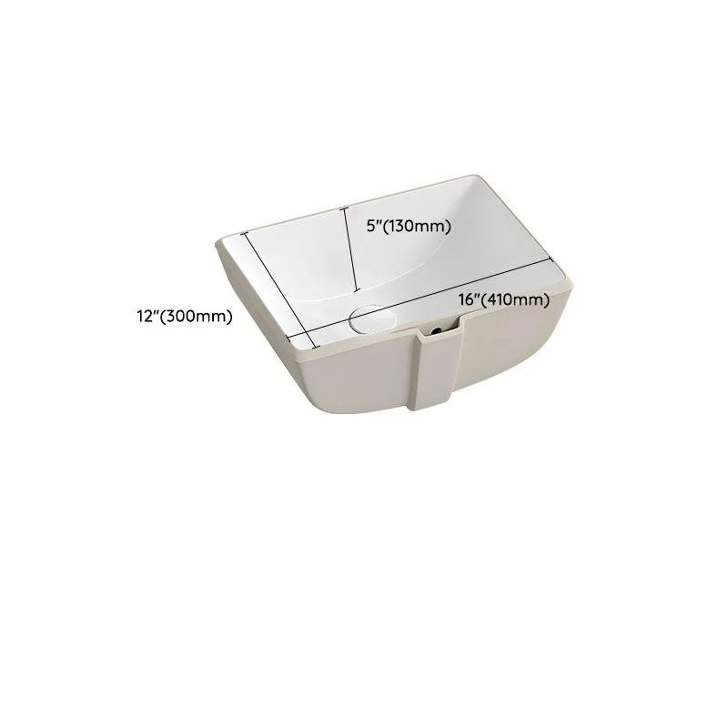 Traditional Undermount Bathroom Sink Porcelain with Pop-Up Drain Vessel -Bathlova