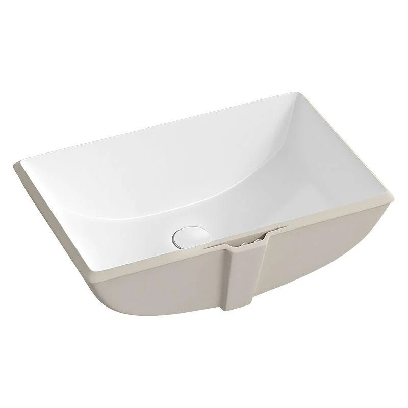 Traditional Undermount Bathroom Sink Porcelain with Pop-Up Drain Vessel -Bathlova