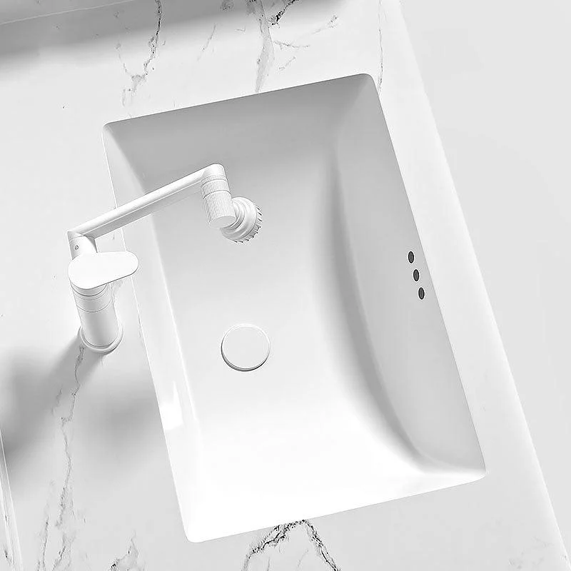 Traditional Undermount Bathroom Sink Porcelain with Pop-Up Drain Vessel -Bathlova