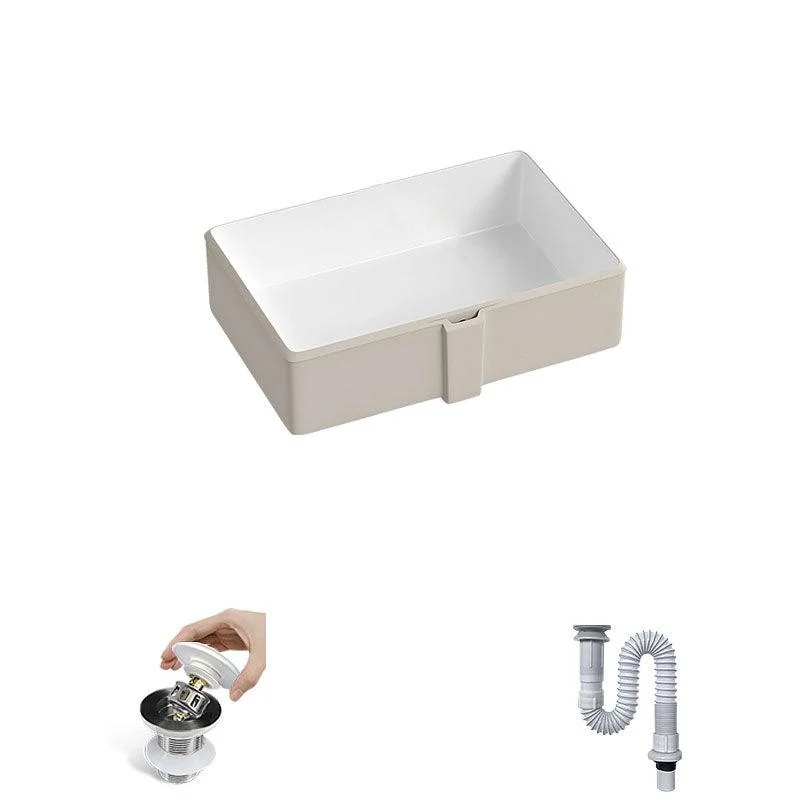 Traditional Undermount Bathroom Sink Porcelain with Pop-Up Drain Vessel -Bathlova